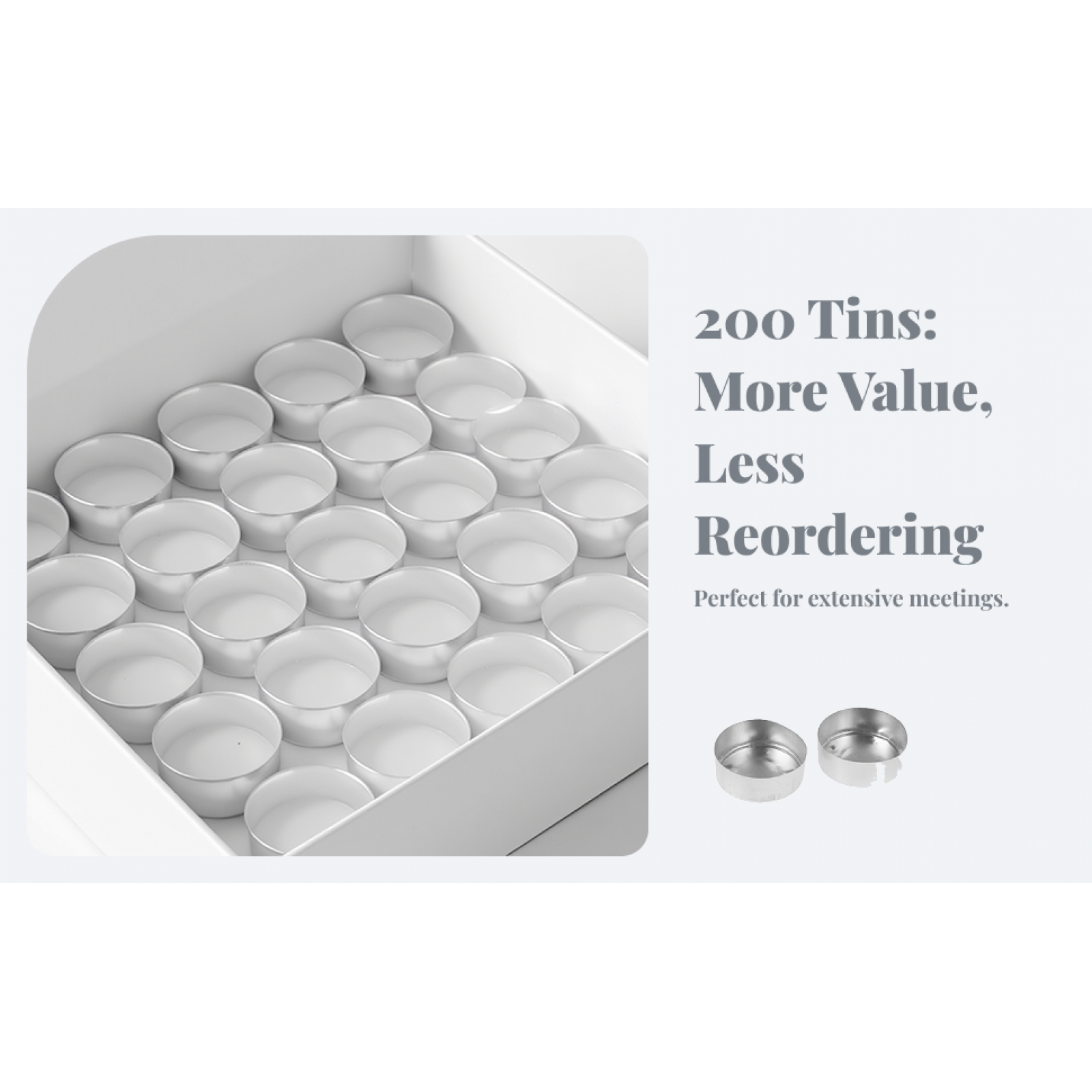 Candle Making Event - Aluminum Tealight Holders Heat Resistant Candle