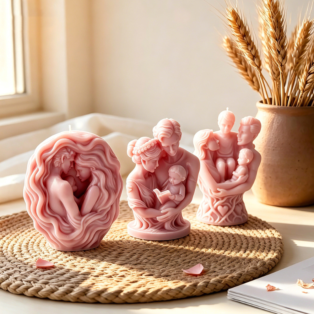 Candle Making Easy - 3D family hug silicone candle mold