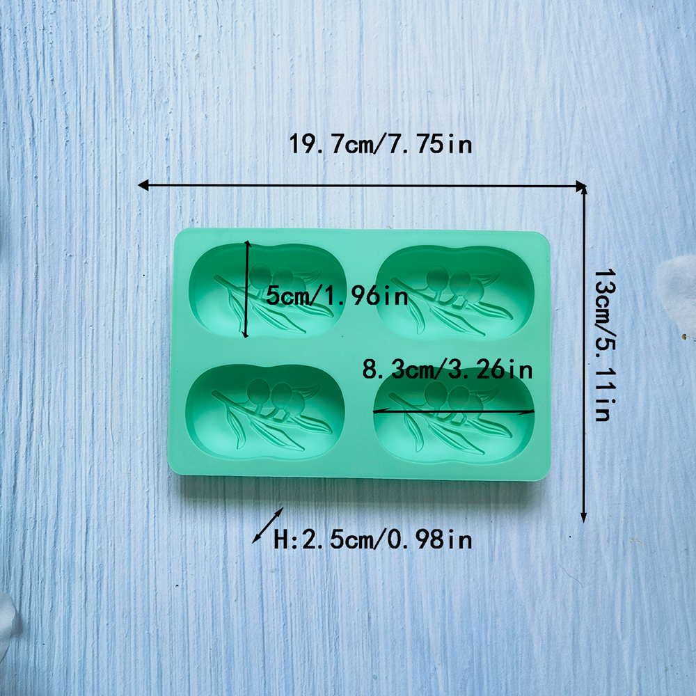 4 Cavities Oval Olive Tree Sil - đánh giá và giá Candle Making Kit