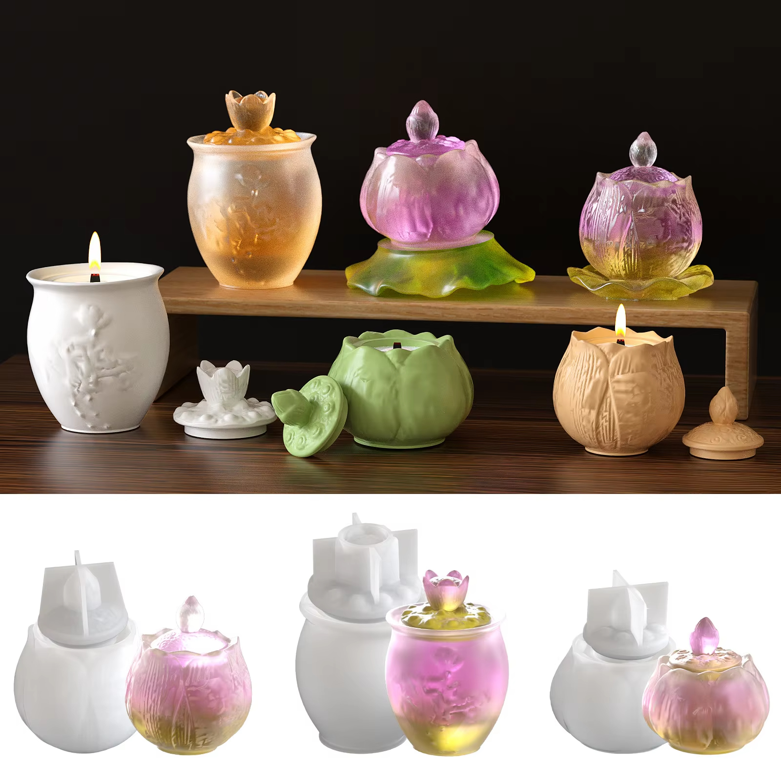 Diy Lotus Lamp Storage Can Sil - đánh giá và giá Candle Making Pot