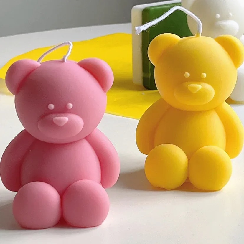 3D Cute Cartoon Bear Silicone  - đánh giá và giá Candle Making Kit