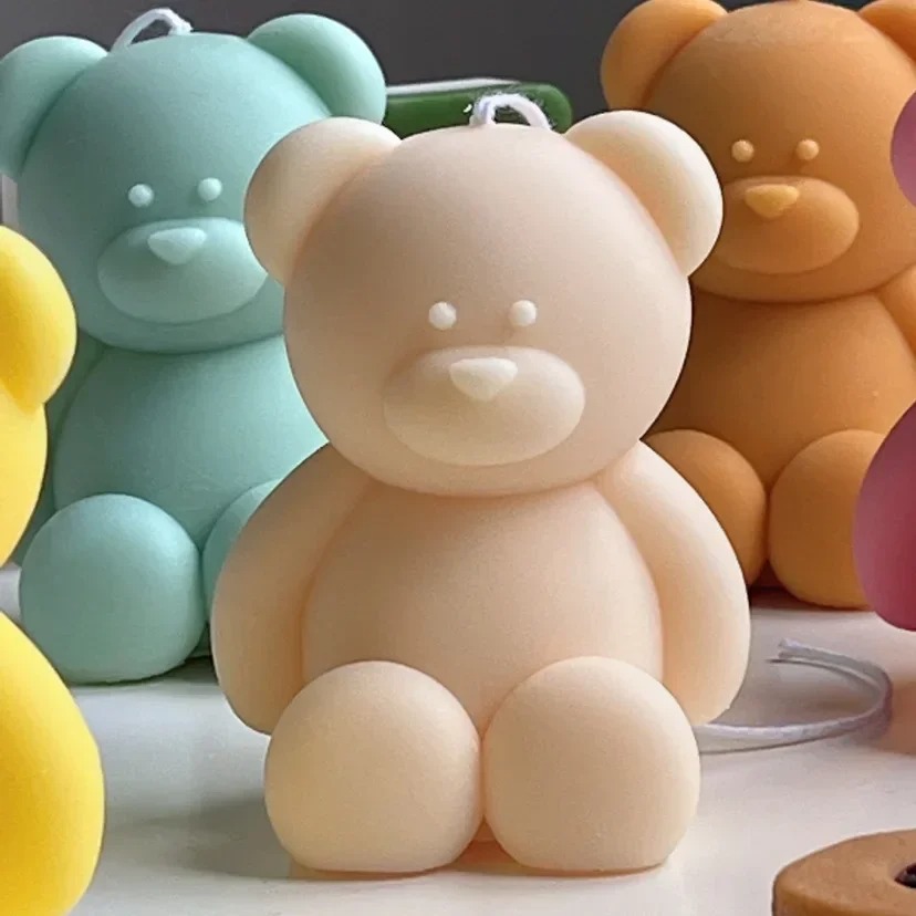 3D Cute Cartoon Bear Silicone  - đánh giá và giá Candle Making Kit