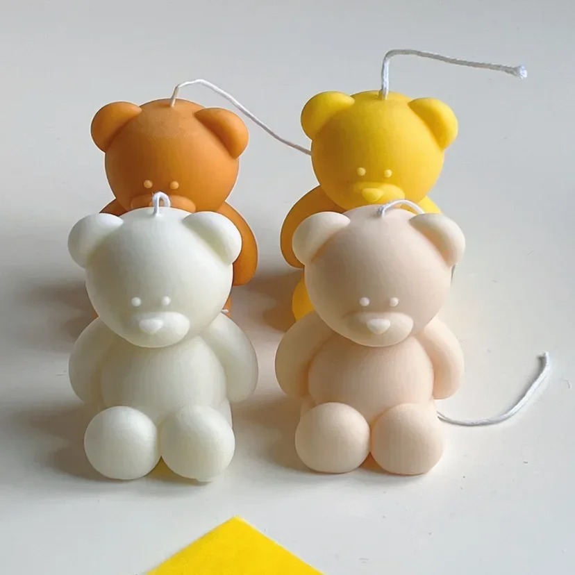 3D Cute Cartoon Bear Silicone  - đánh giá và giá Candle Making Kit