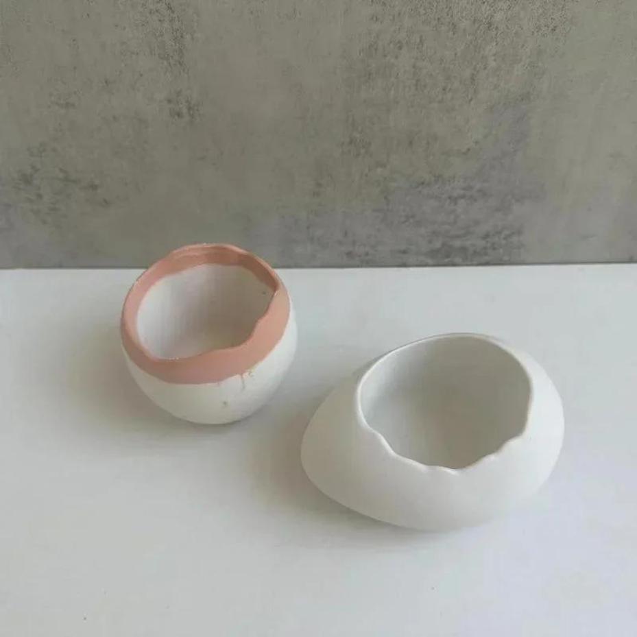 Plaster Handmade Mold Egg-shap - đánh giá và giá Candle Making Pot