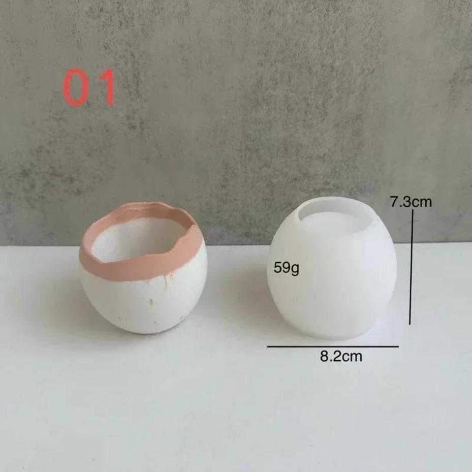 Plaster Handmade Mold Egg-shap - đánh giá và giá Candle Making Pot