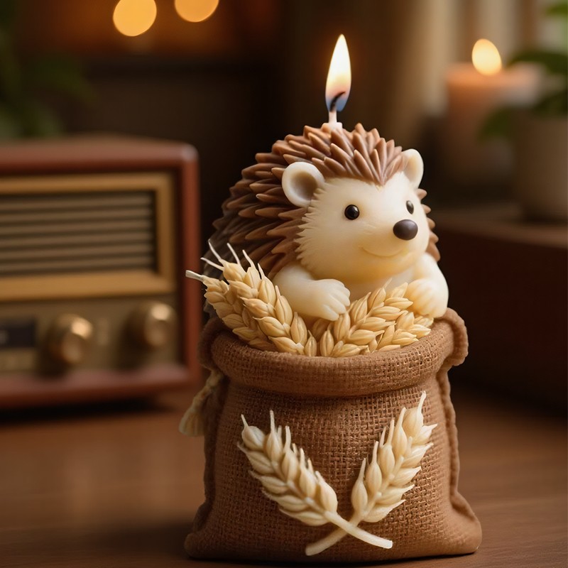 A Cute hedgehog-shaped Candle  - đánh giá và giá Candle Making Temperature