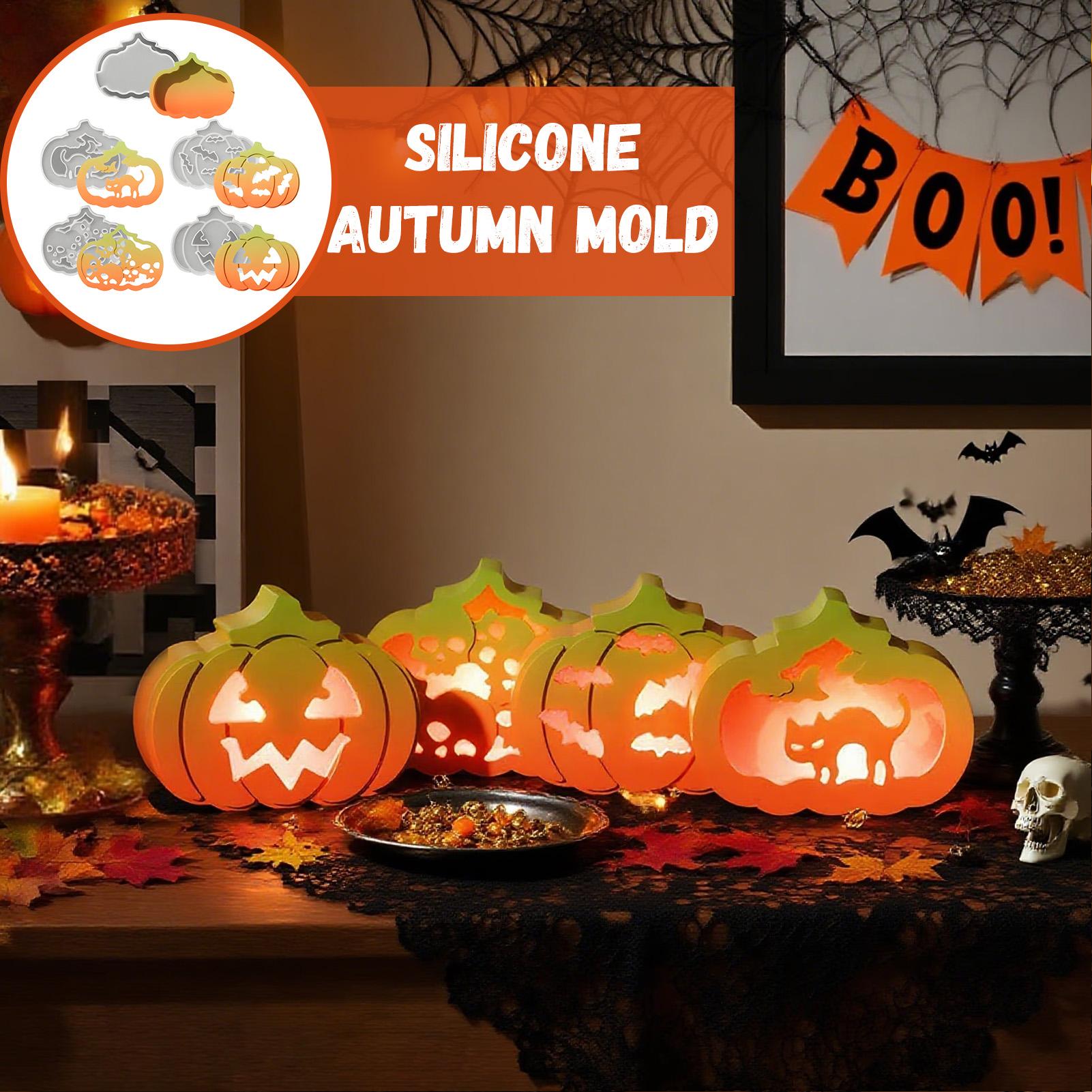 Silicone Pumpkin Mold 5 Pieces - đánh giá và giá Candle Making For Kids