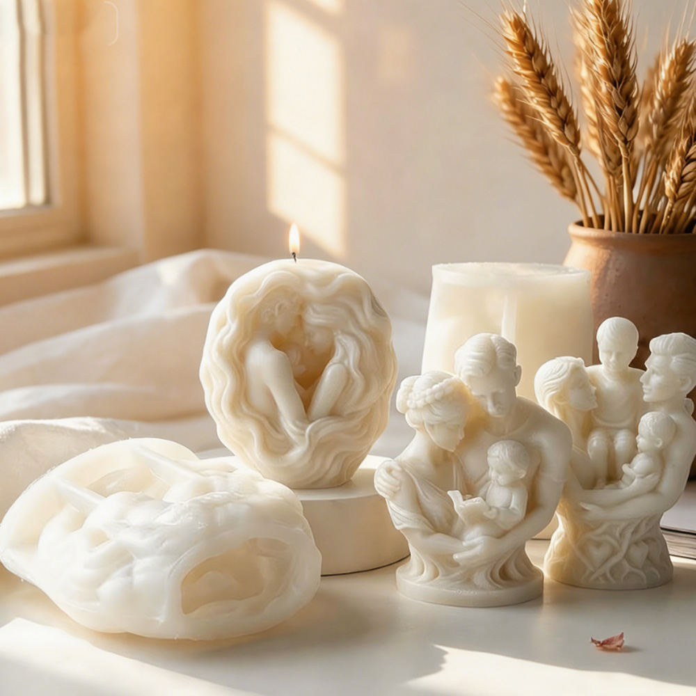 3D family hug silicone candle  - đánh giá và giá Candle Making Easy