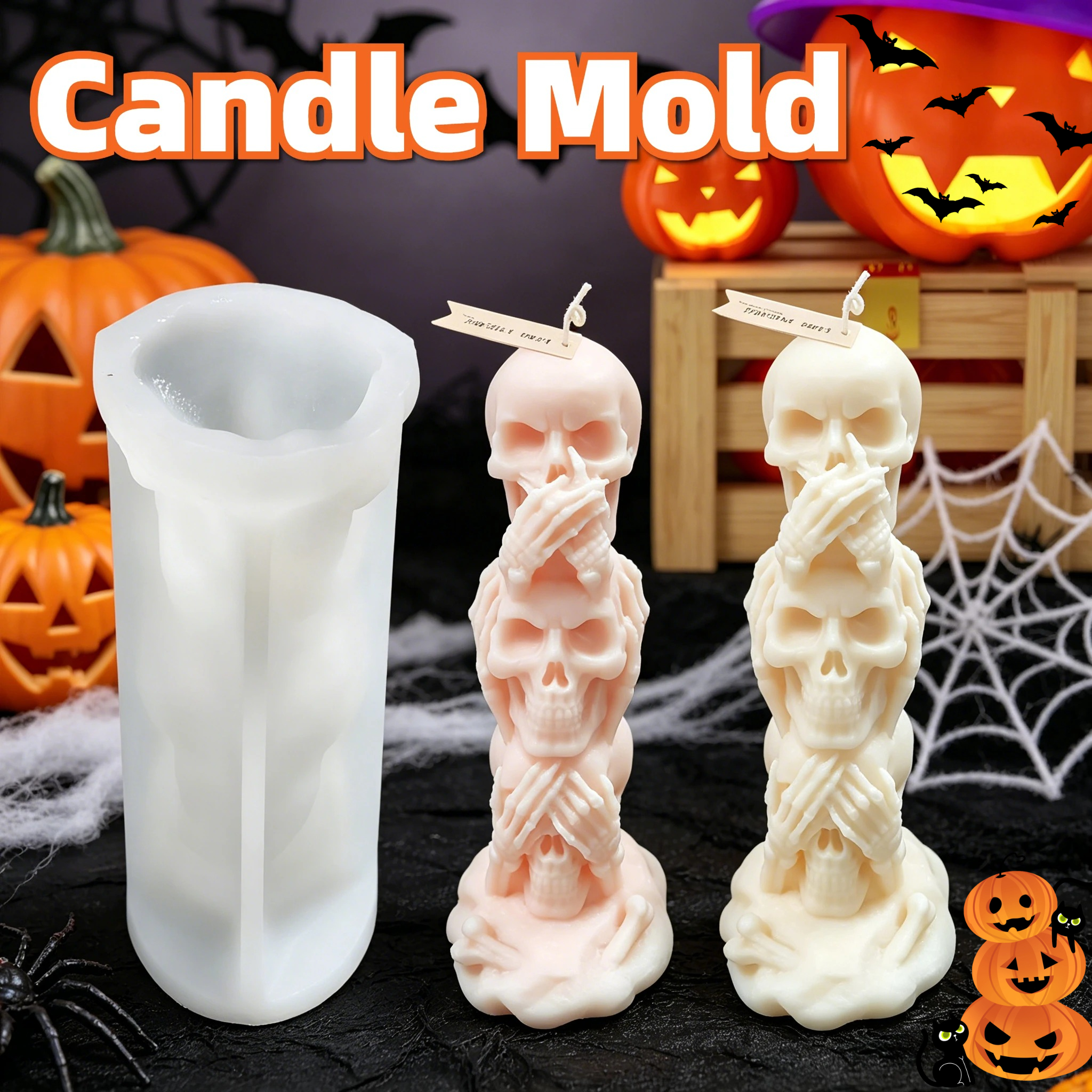 Triple Skull 3D Silicone Candl - đánh giá và giá Candle Making Event