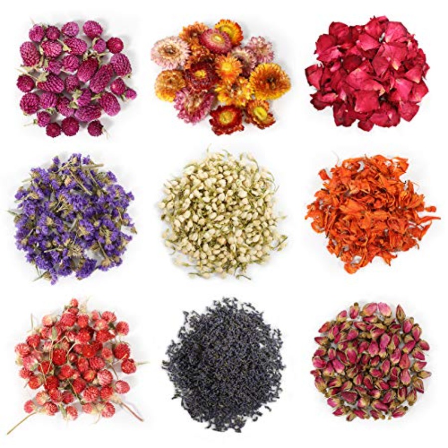 9 Bags Dried Flowers,100% Natu - đánh giá và giá Candle Making Kit